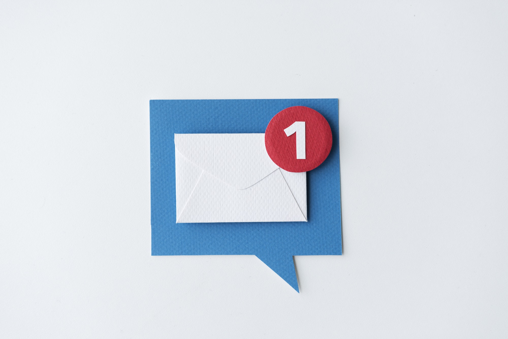 Inbox message notification paper craft