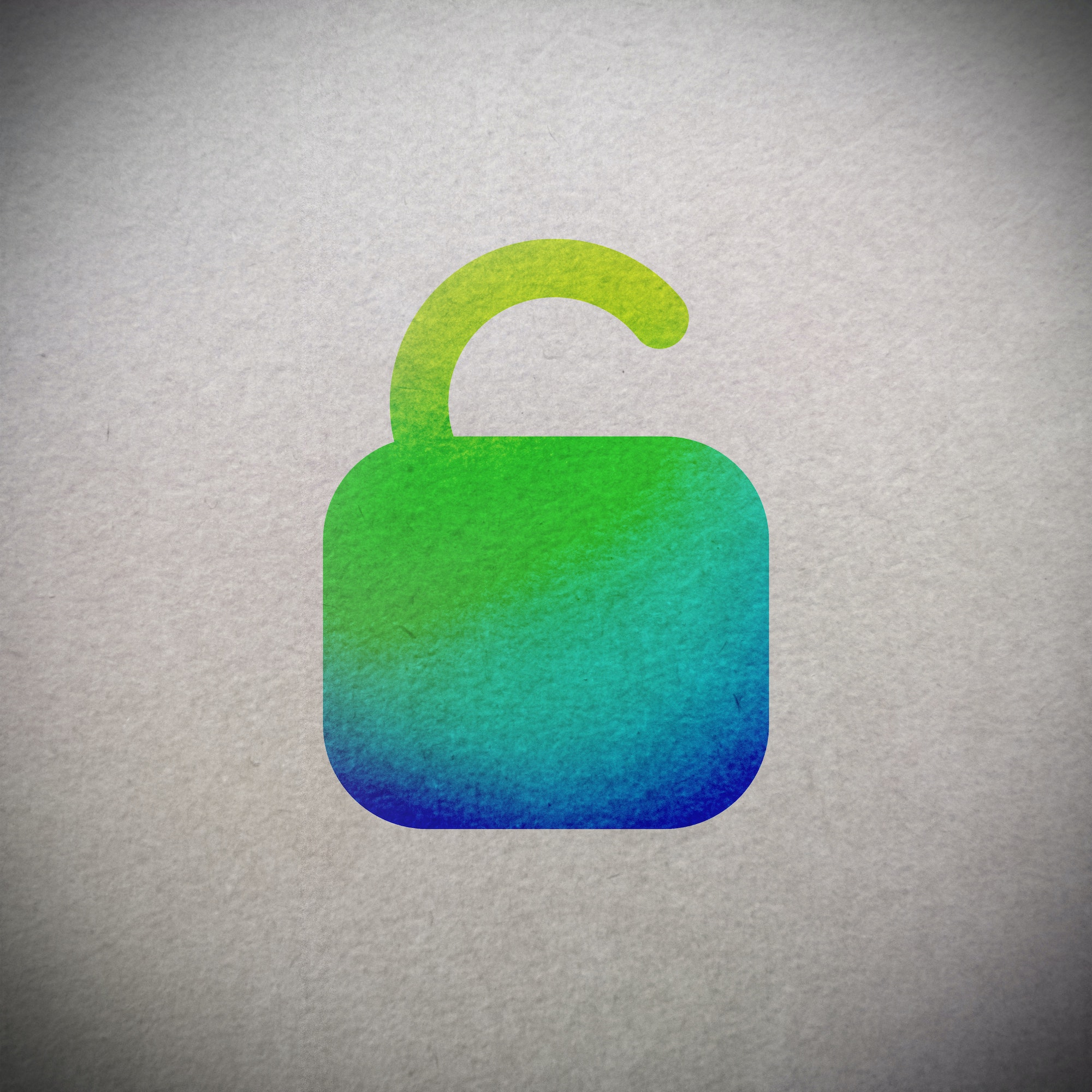Lock icon on paper background